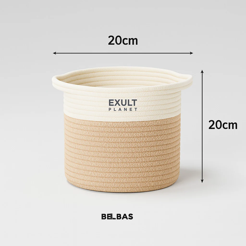 Eco-Friendly Hand Woven Storage Basket for Clothes & Toys
