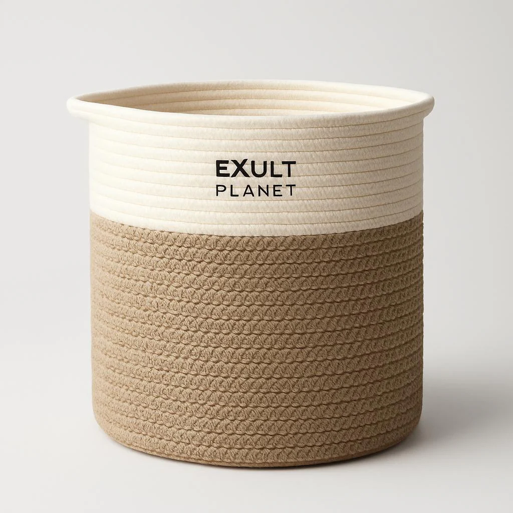 Eco-Friendly Hand Woven Storage Basket for Clothes & Toys - Image 10
