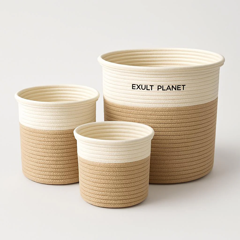 Eco-Friendly Hand Woven Storage Basket for Clothes & Toys - Image 7