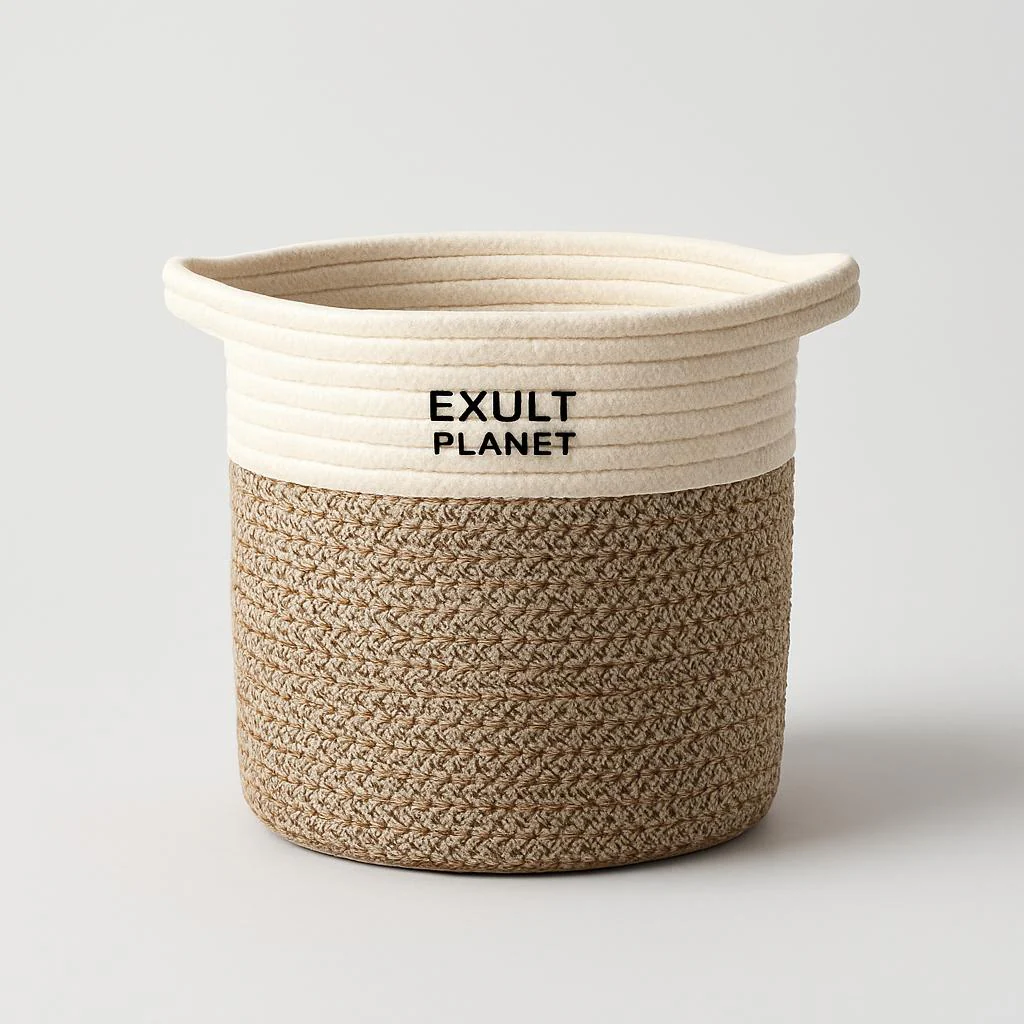 Eco-Friendly Hand Woven Storage Basket for Clothes & Toys - Image 8