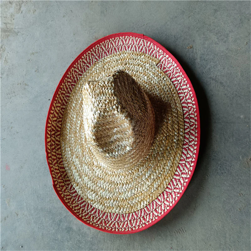 Eco-Friendly Pointed Top Straw Hat with Frills - Image 12