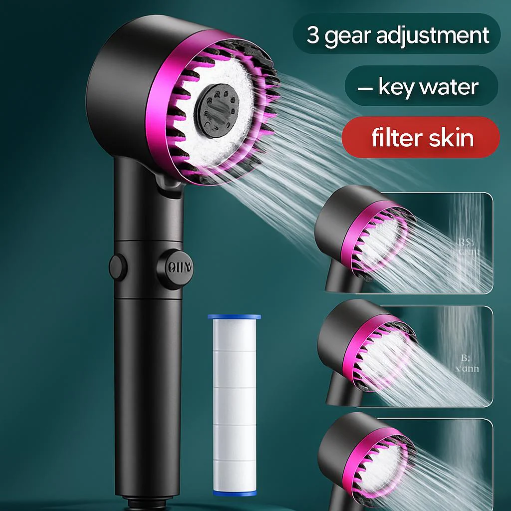 Eco-Friendly Water-Saving Handheld Showerhead with Filter - Image 3