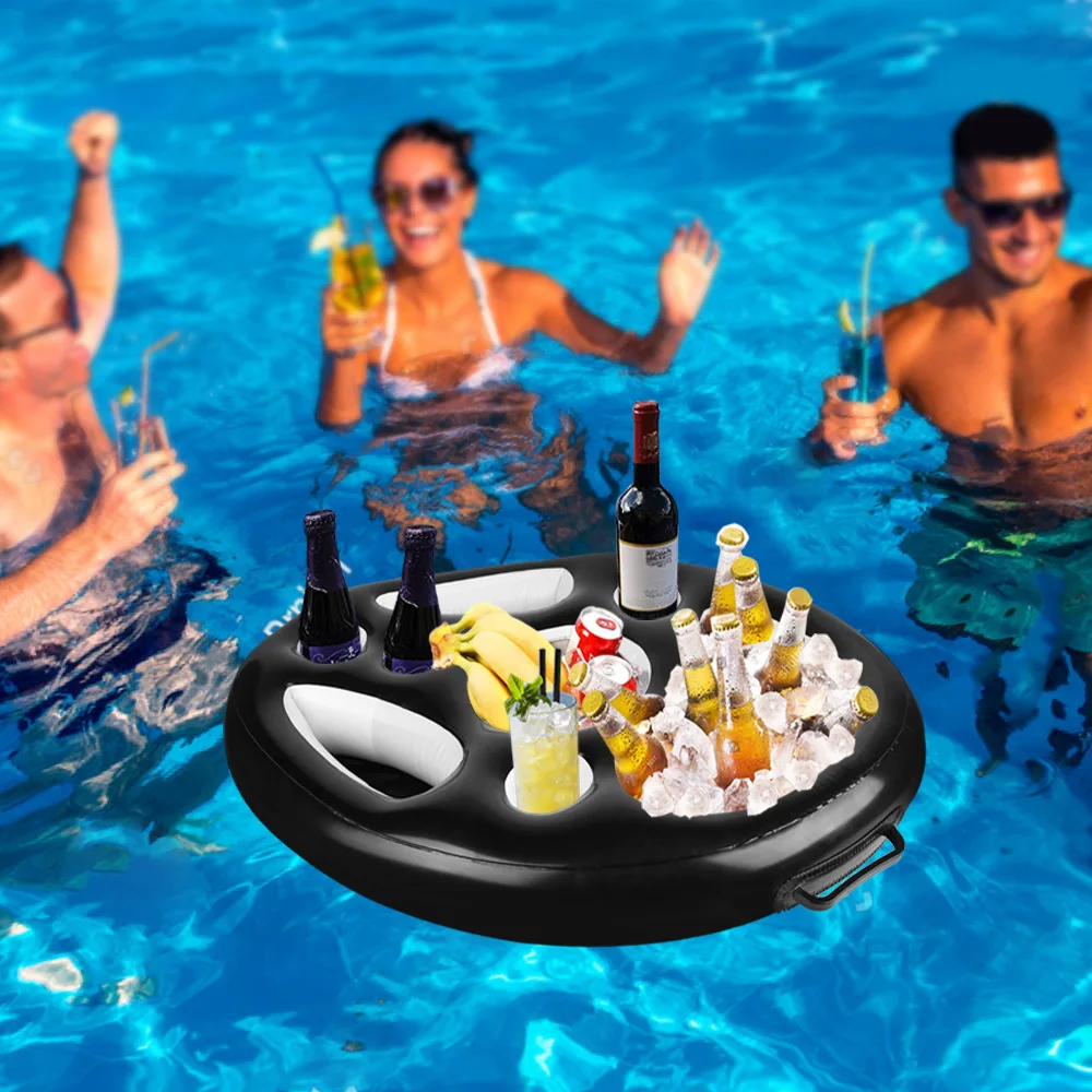 Summer Sea Bucket Cup Holder Inflatable Pool Beach Swimming Play Family Party Float Beer Drink Tray Cooler Table Toy Accessories - Image 15