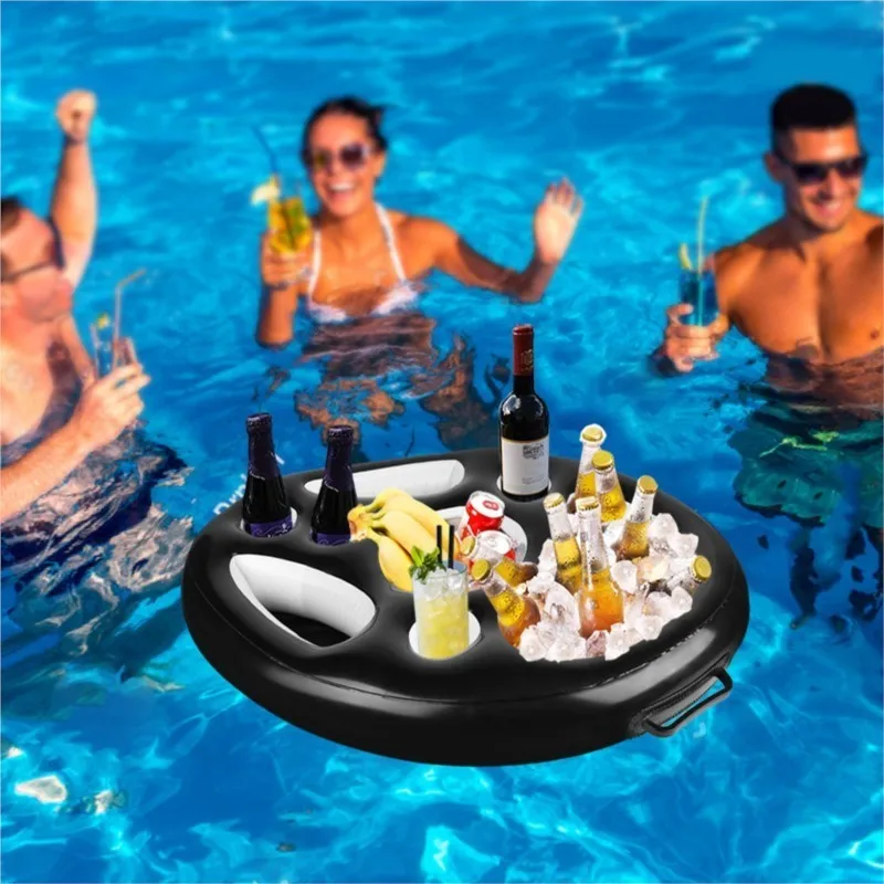 Summer Sea Bucket Cup Holder Inflatable Pool Beach Swimming Play Family Party Float Beer Drink Tray Cooler Table Toy Accessories - Image 3
