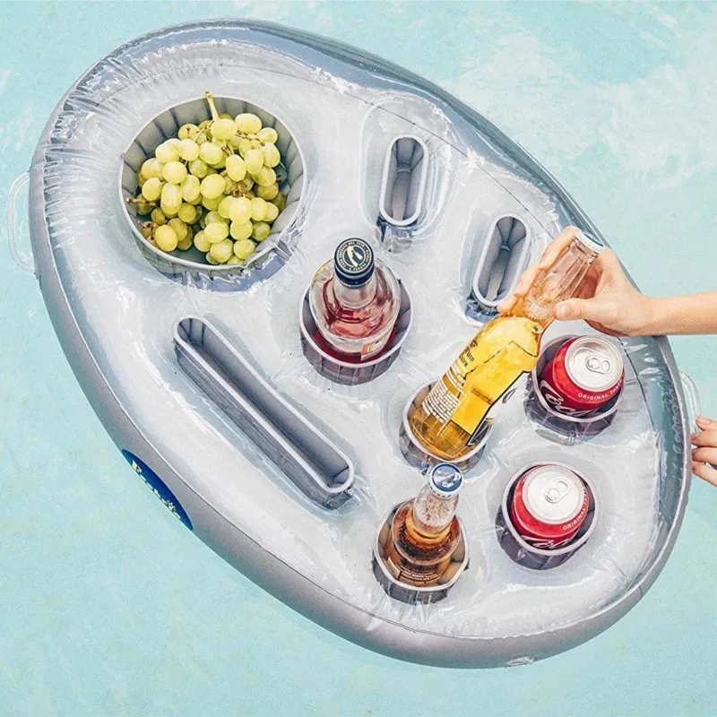 Summer Sea Bucket Cup Holder Inflatable Pool Beach Swimming Play Family Party Float Beer Drink Tray Cooler Table Toy Accessories - Image 6