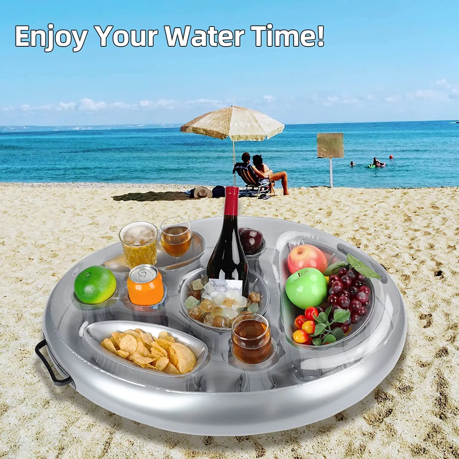 Summer Sea Bucket Cup Holder Inflatable Pool Beach Swimming Play Family Party Float Beer Drink Tray Cooler Table Toy Accessories - Image 7