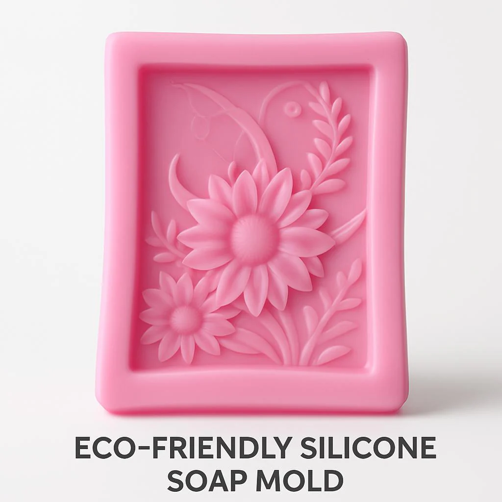 Eco-Friendly Silicone Soap Mold - Floral Design for Sustainable Soap Making - Image 2
