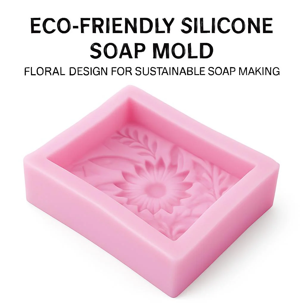 Eco-Friendly Silicone Soap Mold - Floral Design for Sustainable Soap Making - Image 4