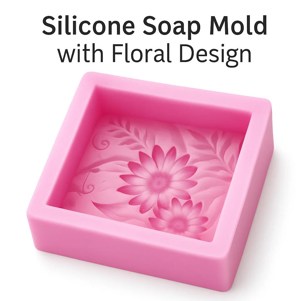 Eco-Friendly Silicone Soap Mold - Floral Design for Sustainable Soap Making - Image 5