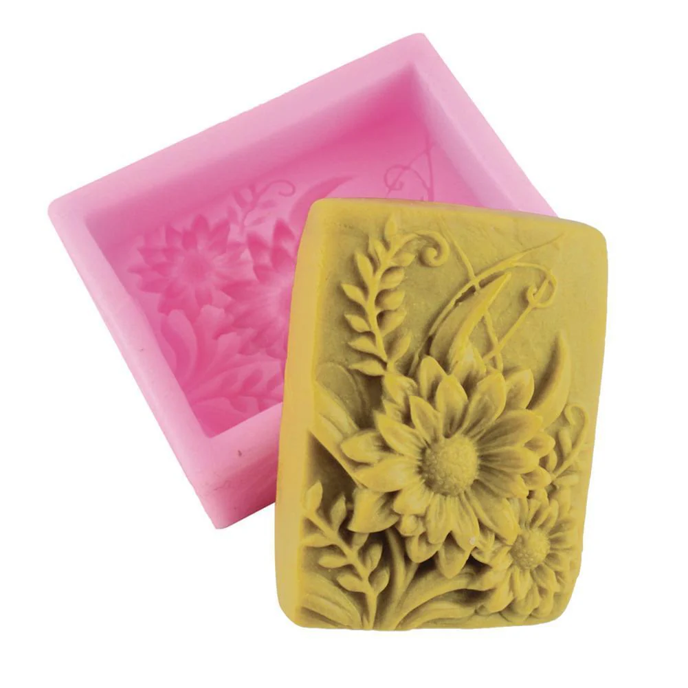 Eco-Friendly Silicone Soap Mold - Floral Design for Sustainable Soap Making - Image 8