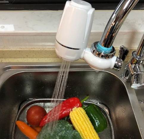 Eco-Friendly Faucet Water Filter with Chrome Accents - Image 13