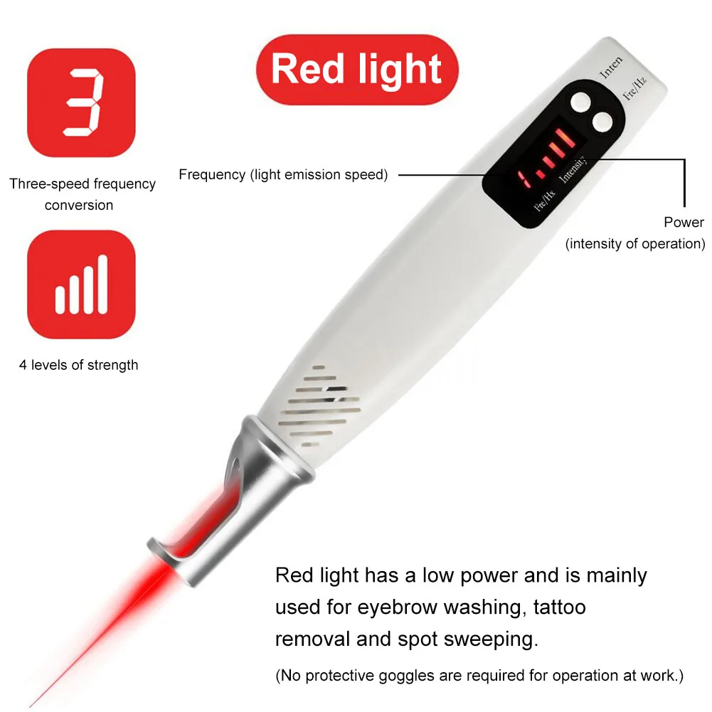 Tattoo Scar Freckle Removal Machine Adjustable Frequency Dark Spot Remover Machine Digital Display for Wart Spot Small Tattoo - Image 6