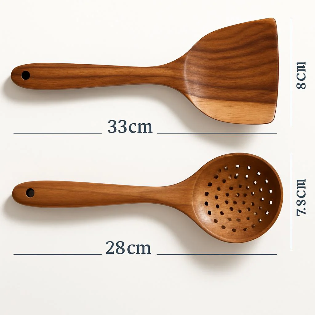 Eco-Friendly Wooden Kitchen Utensils Set - Sustainable & Durable - Image 11