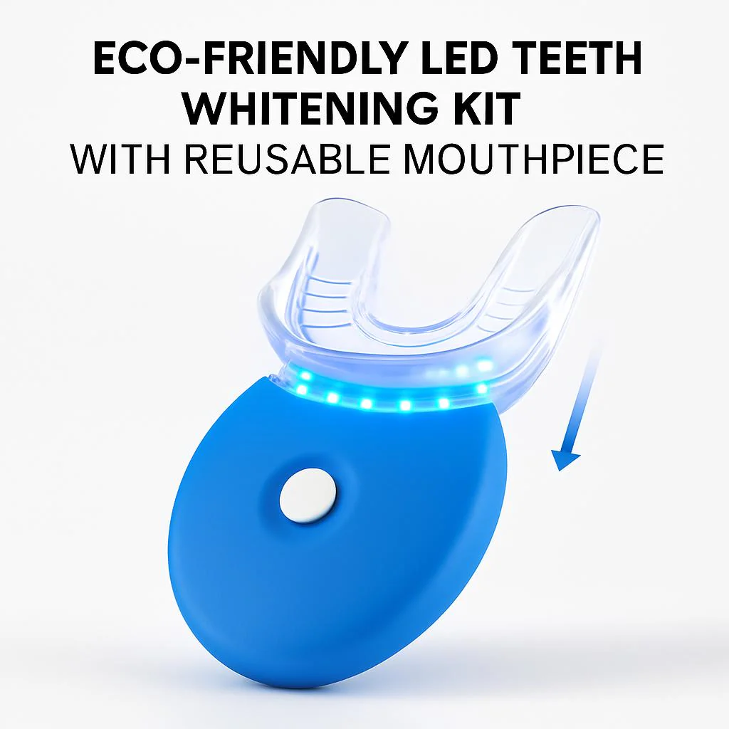 Eco-Friendly LED Teeth Whitening Kit with Reusable Mouthpiece - Image 7