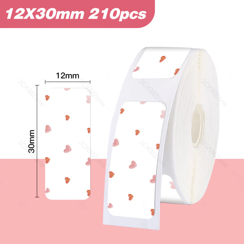 Eco-Friendly Heart Pattern Adhesive Labels - Image 13