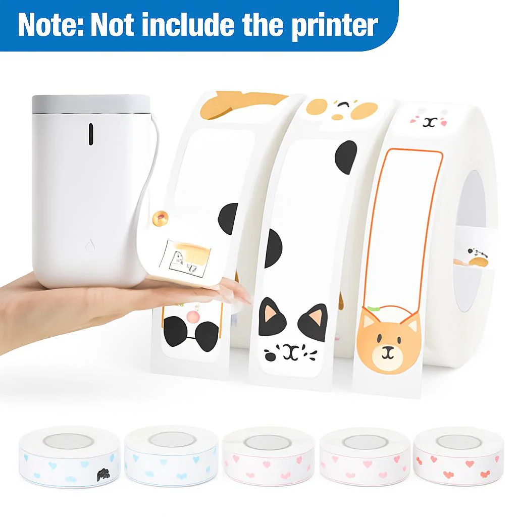 Eco-Friendly Heart Pattern Adhesive Labels - Image 3