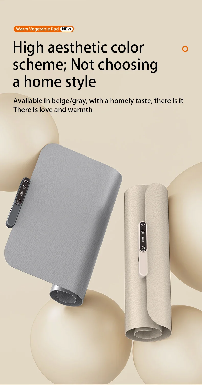 TINSOL Food Warmer Pad Foldable Silicone Heating Pad Portable Meal Cart Insulation Pad 8-Level Temperature Adjustment - Image 27