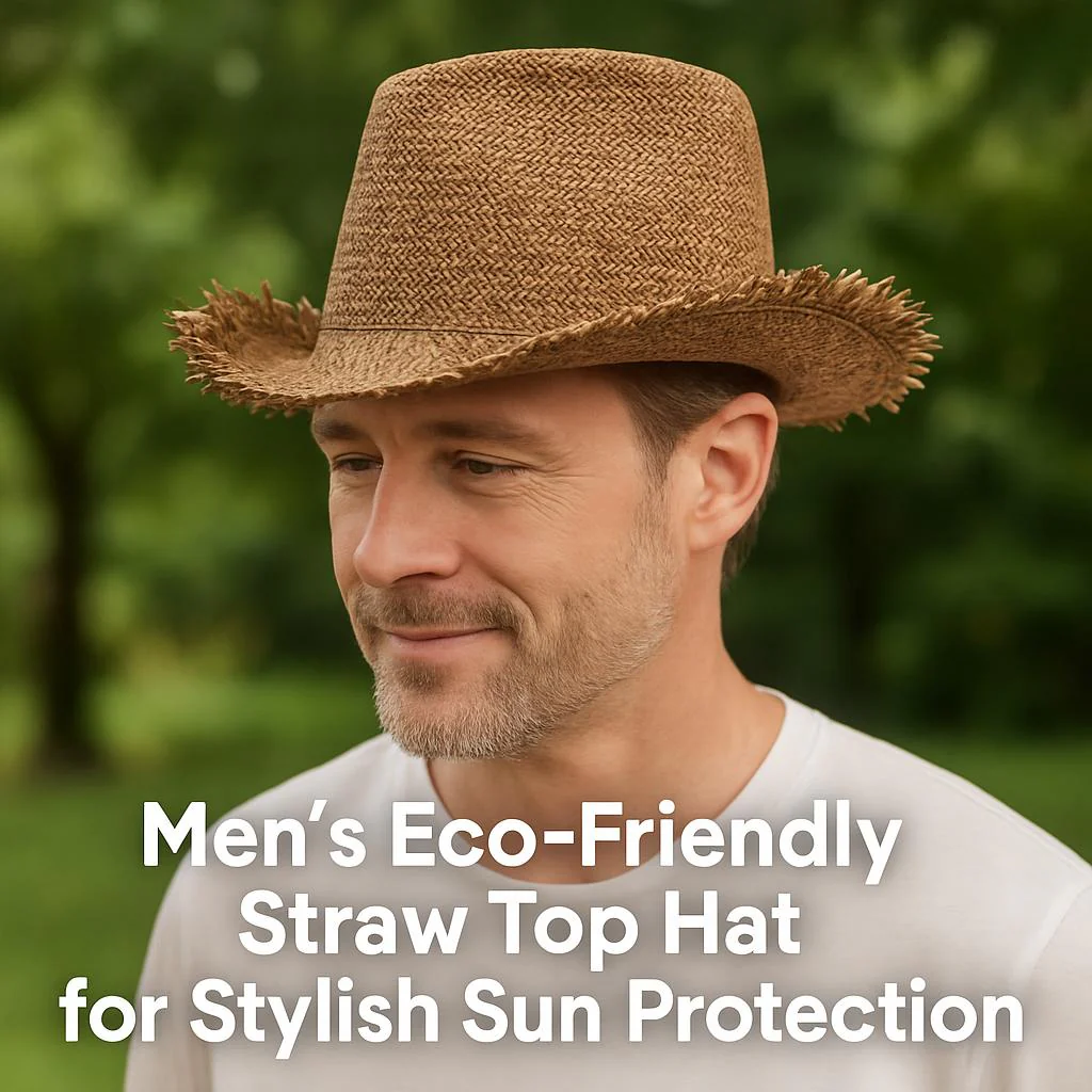 Men's Eco-Friendly Straw Top Hat for Stylish Sun Protection - Image 4