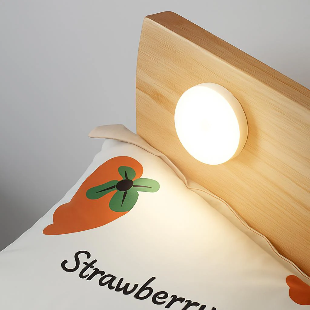 Eco-Friendly LED Night Light with Wooden Base - Image 3