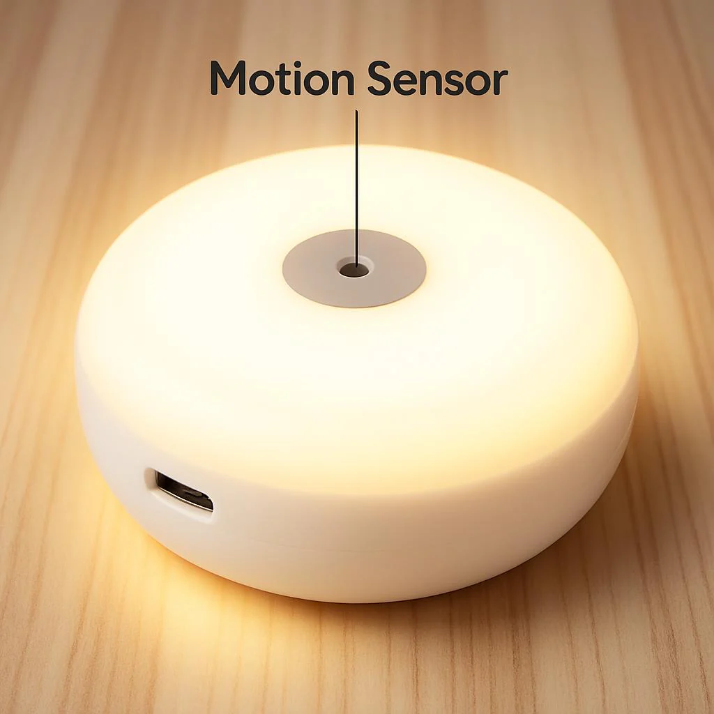 Eco-Friendly LED Night Light with Wooden Base - Image 5