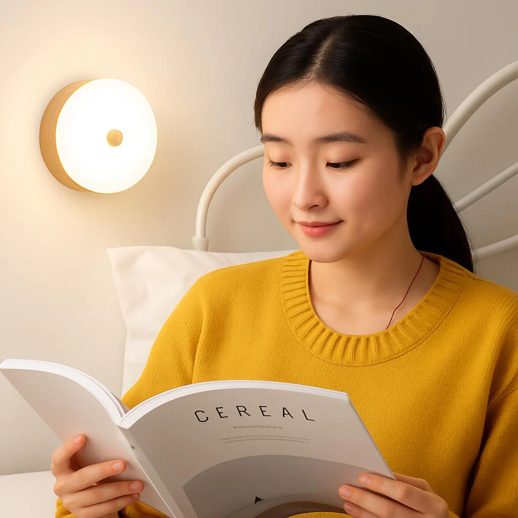 Eco-Friendly LED Night Light with Wooden Base - Image 6