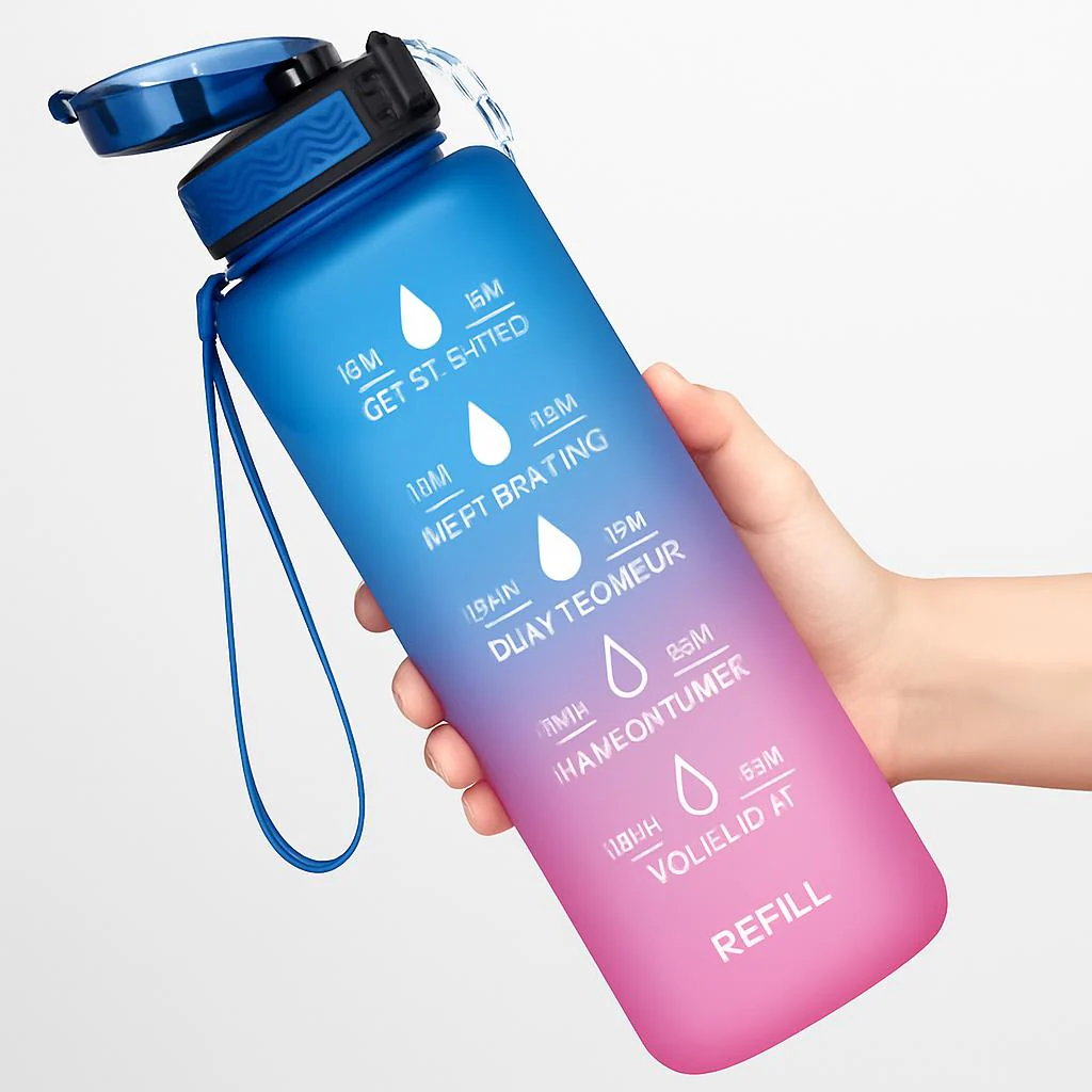 Hydration Time-Marker Water Bottle - Eco-Friendly & BPA-Free - Image 4