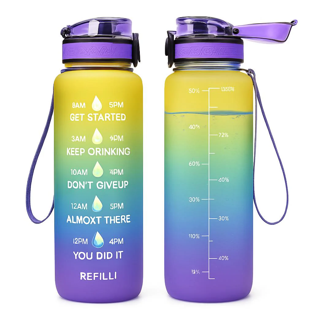 Hydration Time-Marker Water Bottle - Eco-Friendly & BPA-Free - Image 5