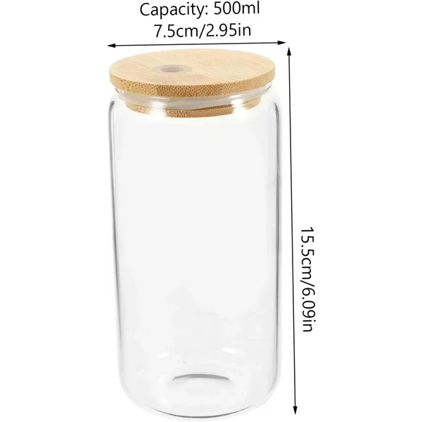 Eco-Friendly Glass Cup with Bamboo Lid & Straw - Image 10