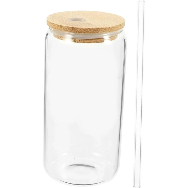 Eco-Friendly Glass Cup with Bamboo Lid & Straw - Image 15
