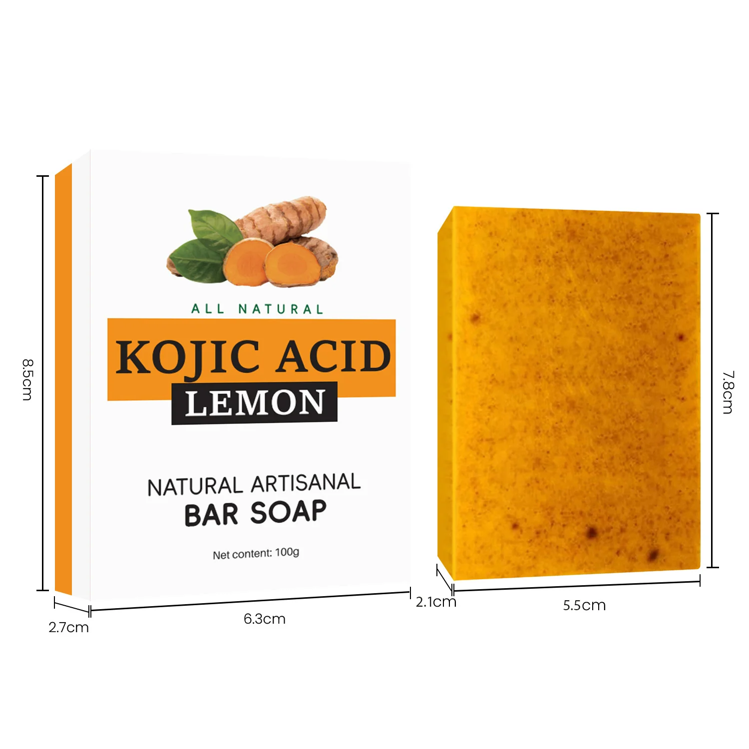Natural Yellow Turmeric Soap Bars - Eco-Friendly, Biodegradable, Plastic-Free - Image 10