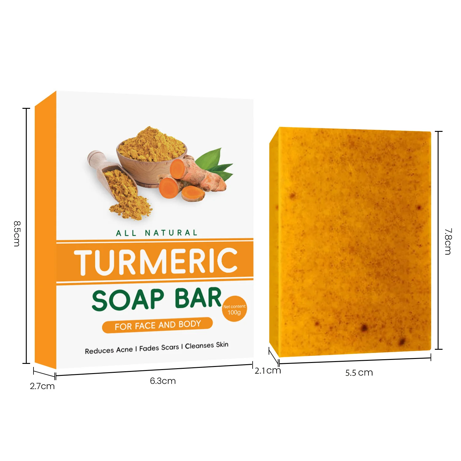 Natural Yellow Turmeric Soap Bars - Eco-Friendly, Biodegradable, Plastic-Free - Image 12