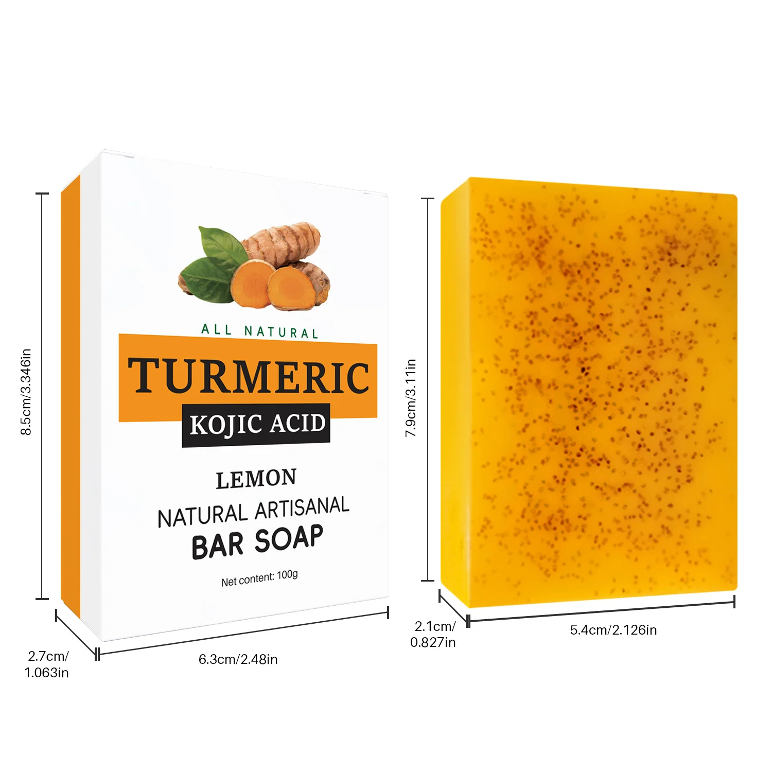Natural Yellow Turmeric Soap Bars - Eco-Friendly, Biodegradable, Plastic-Free - Image 13
