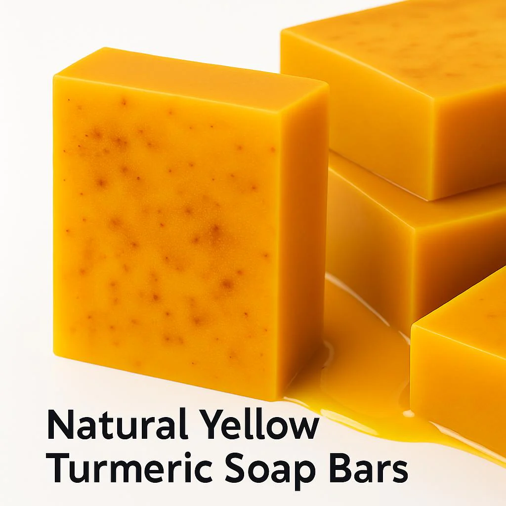 Natural Yellow Turmeric Soap Bars - Eco-Friendly, Biodegradable, Plastic-Free - Image 3