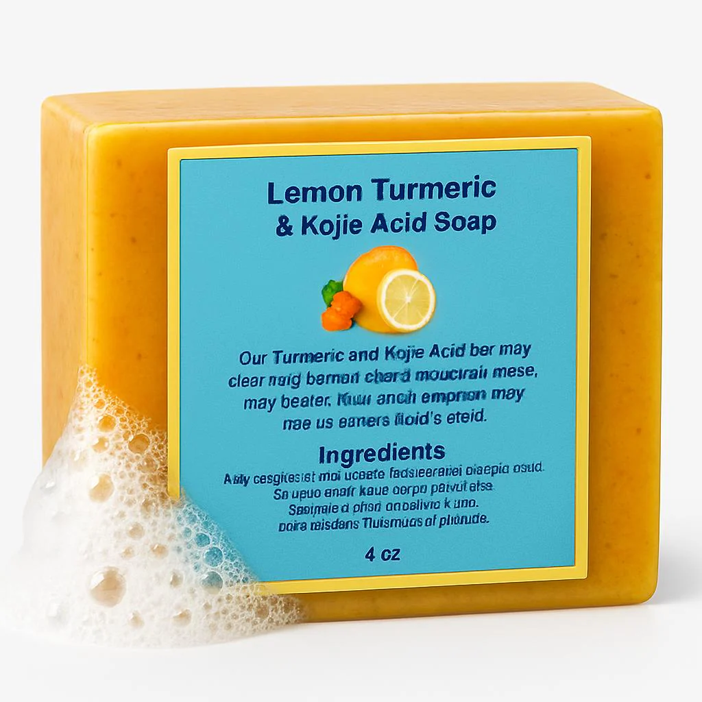 Natural Yellow Turmeric Soap Bars - Eco-Friendly, Biodegradable, Plastic-Free - Image 4