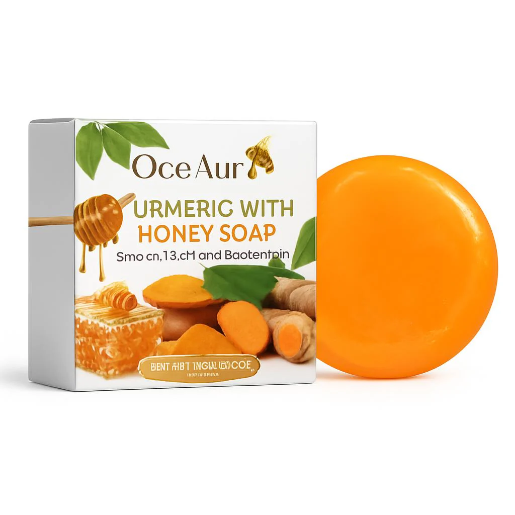 Turmeric Honey Soap Bar - Natural Skin Care, Biodegradable, Plastic-Free - Image 4