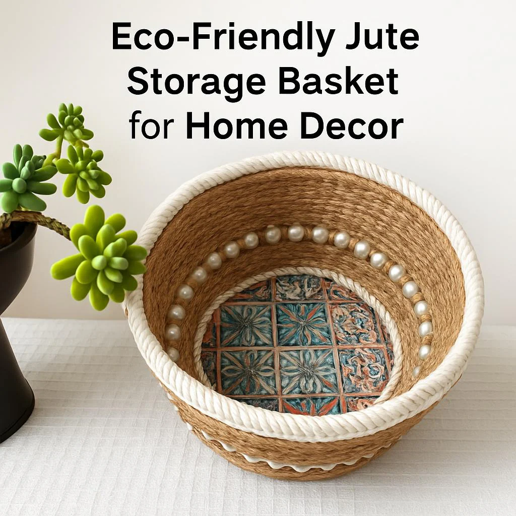 Eco-Friendly Jute Storage Basket for Home Decor - Image 3
