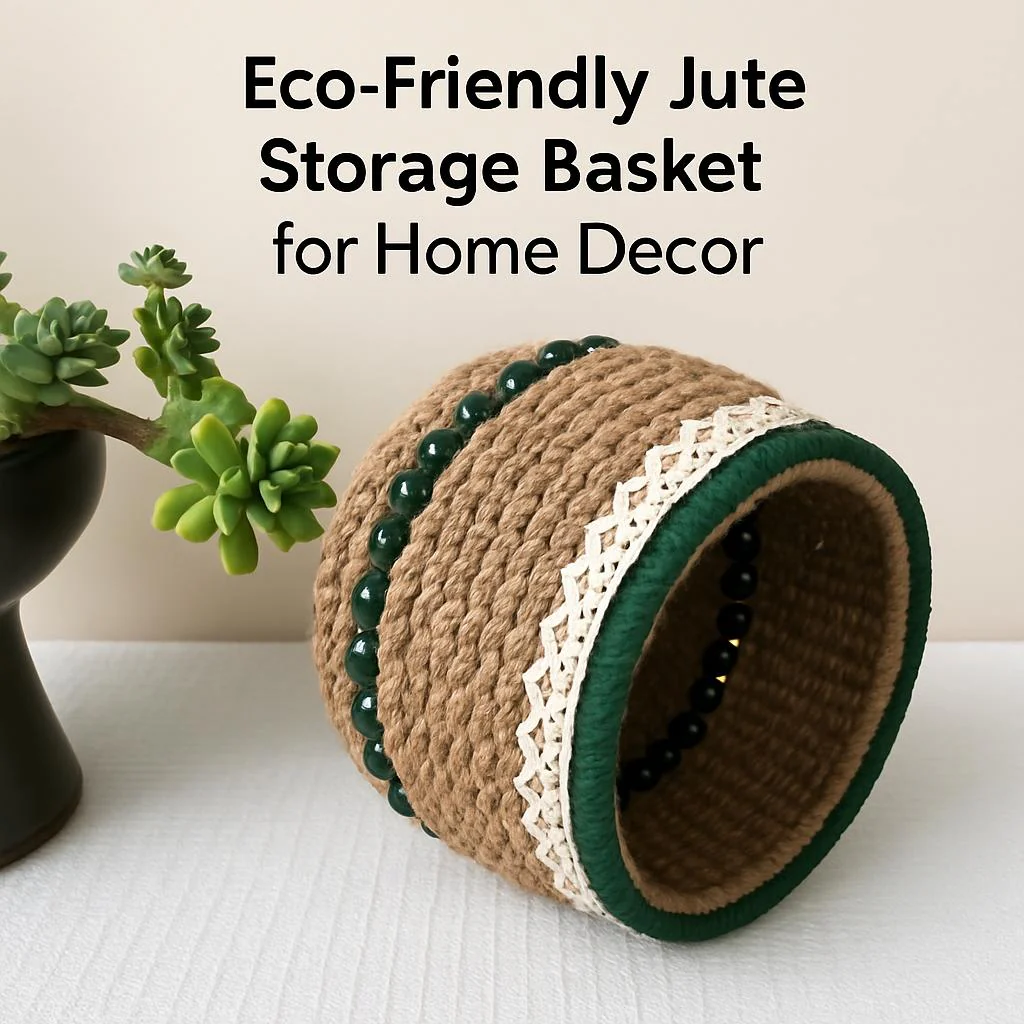 Eco-Friendly Jute Storage Basket for Home Decor - Image 4