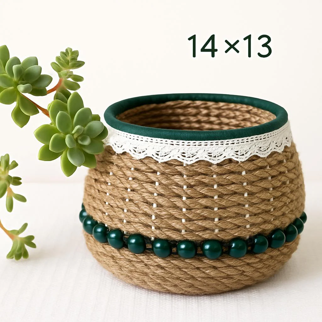 Eco-Friendly Jute Storage Basket for Home Decor - Image 5