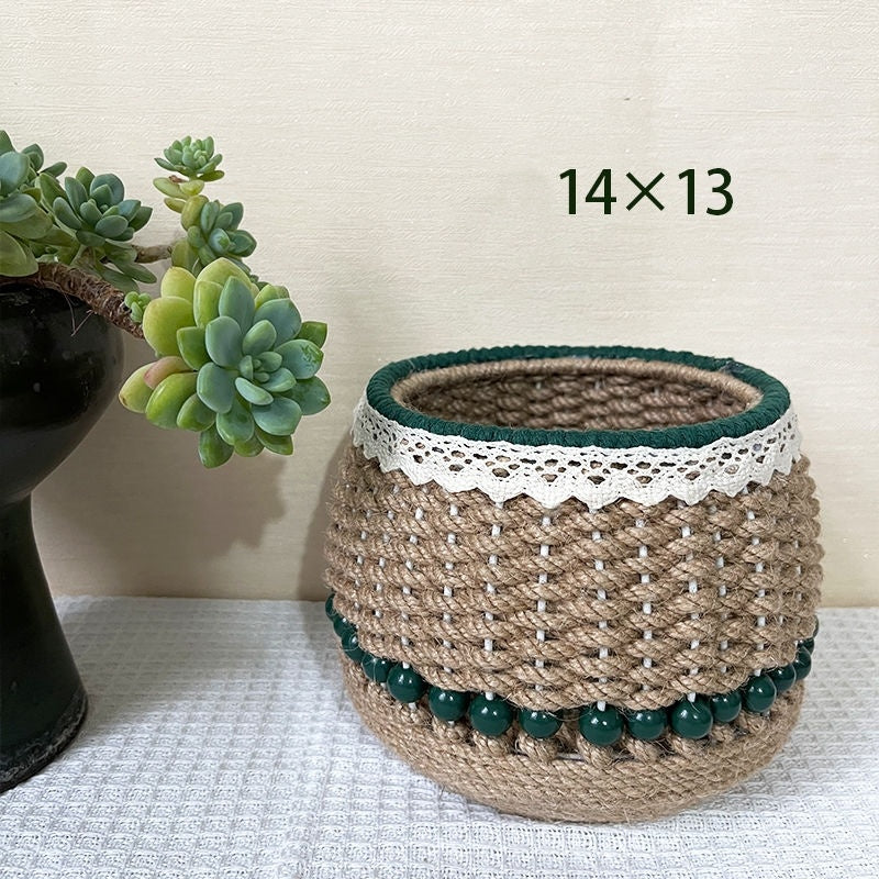 Eco-Friendly Jute Storage Basket for Home Decor - Image 9