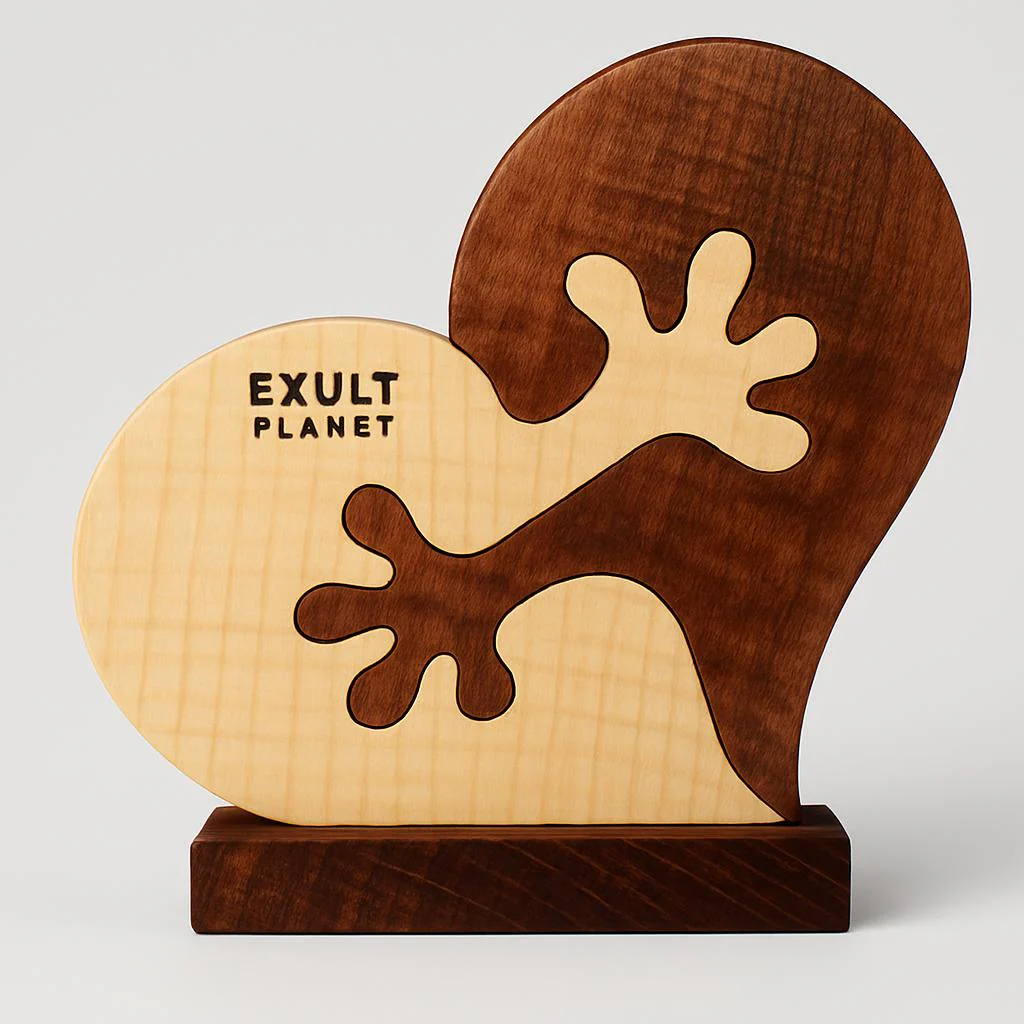 Eco-Friendly Wooden Heart Desktop Ornament - Image 8