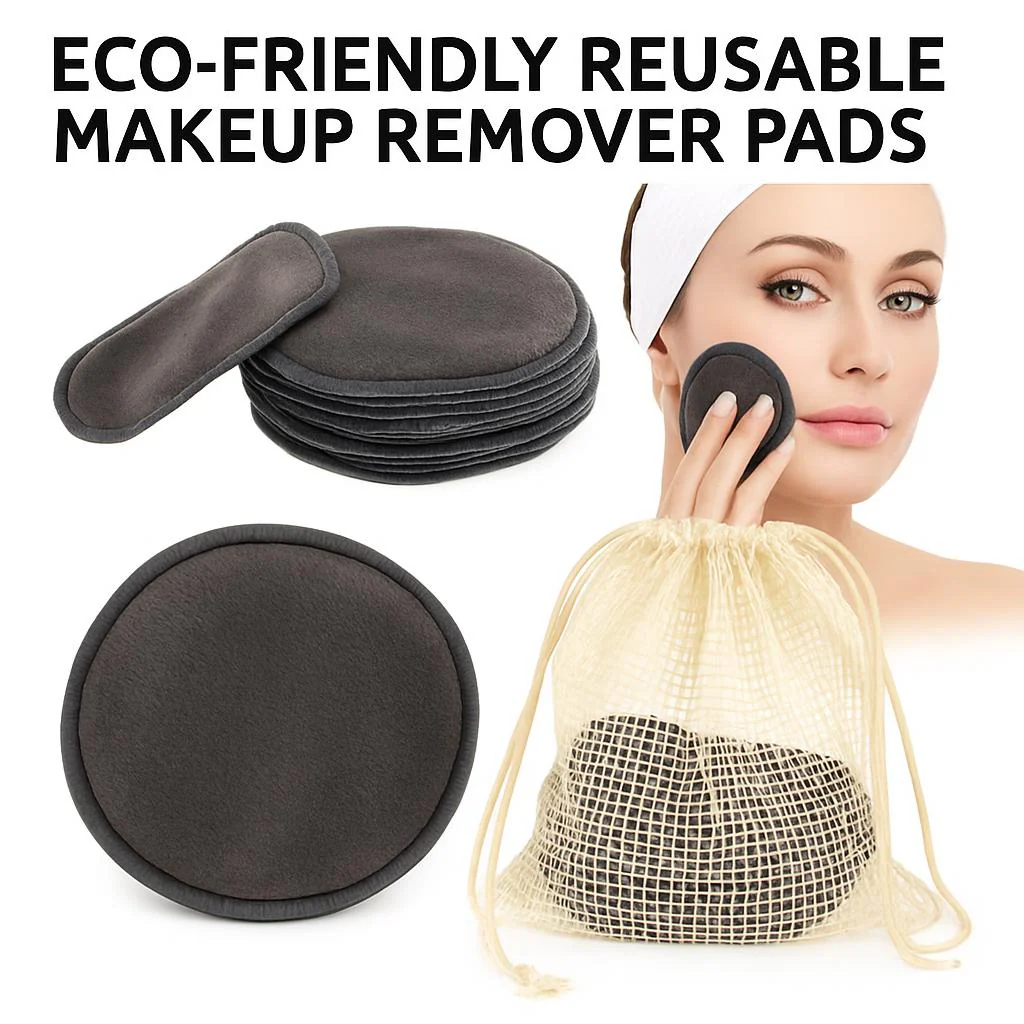 Eco-Friendly Reusable Makeup Remover Pads with Mesh Laundry Bag - Image 2