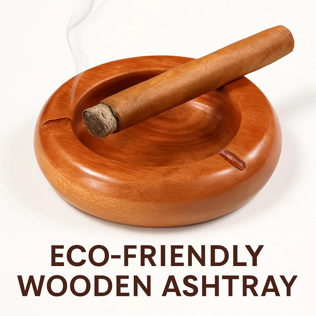 Eco-Friendly Wooden Ashtray - Sustainable, Biodegradable, Plastic-Free - Image 2