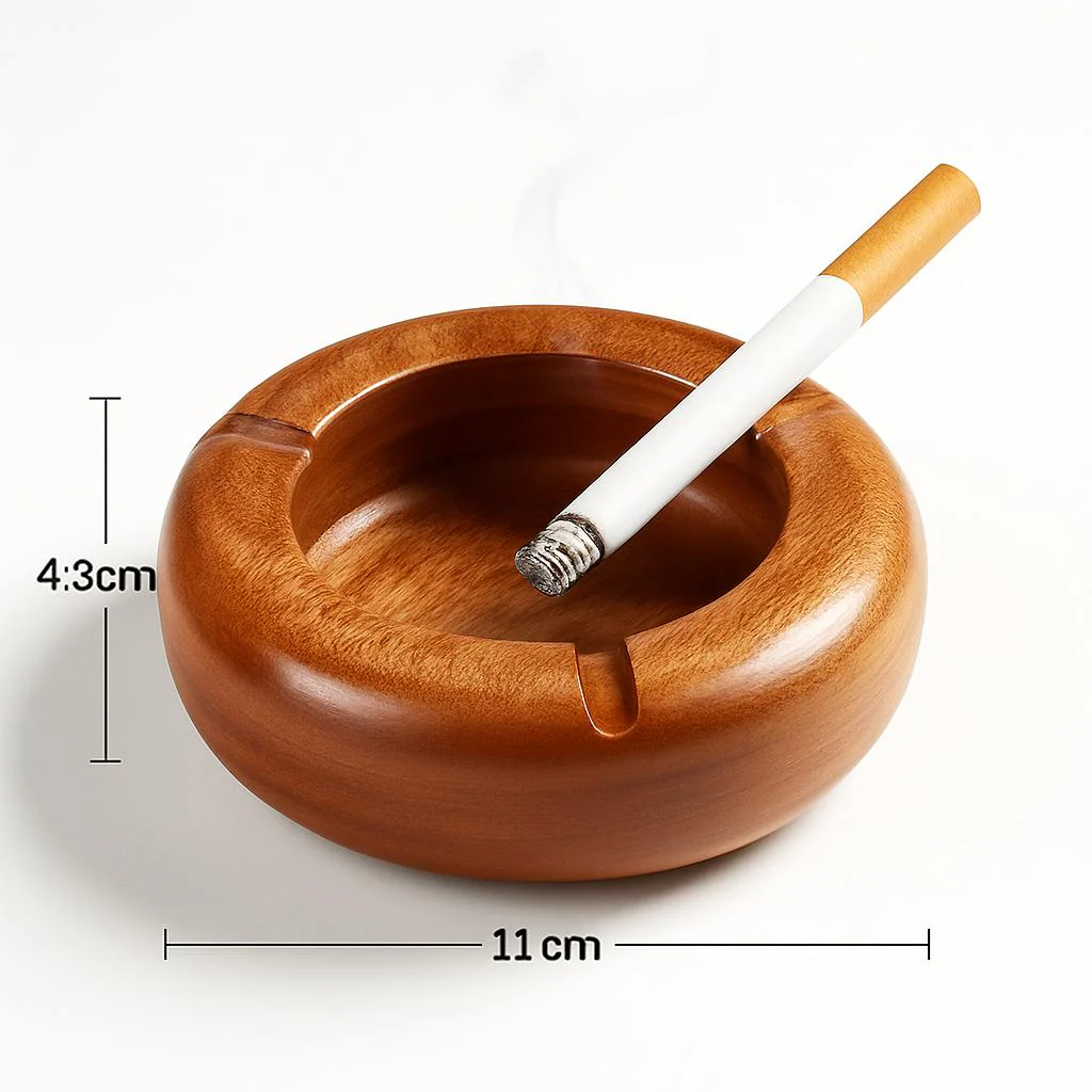 Eco-Friendly Wooden Ashtray - Sustainable, Biodegradable, Plastic-Free - Image 3