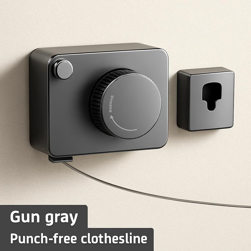 Retractable Wall-Mounted Clothesline - Eco-Friendly Drying Solution - Image 16