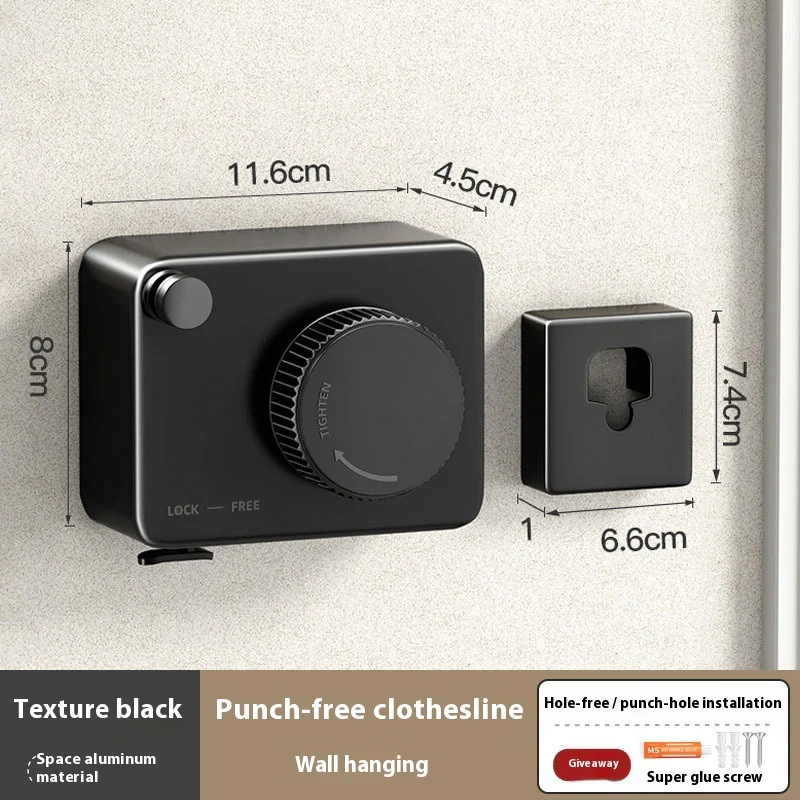 Retractable Wall-Mounted Clothesline - Eco-Friendly Drying Solution - Image 26