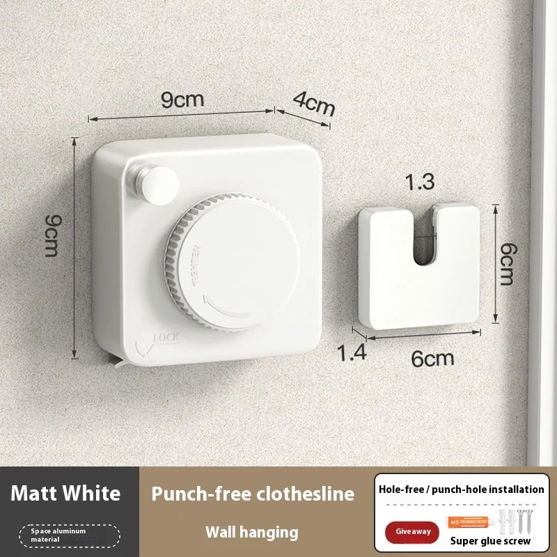 Retractable Wall-Mounted Clothesline - Eco-Friendly Drying Solution - Image 30
