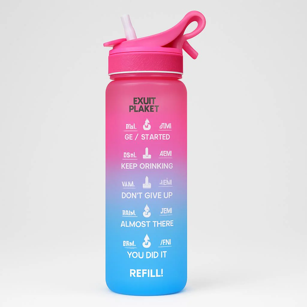 EcoBounce Hydration Bottle with Straw & Scrub Cover - Image 10