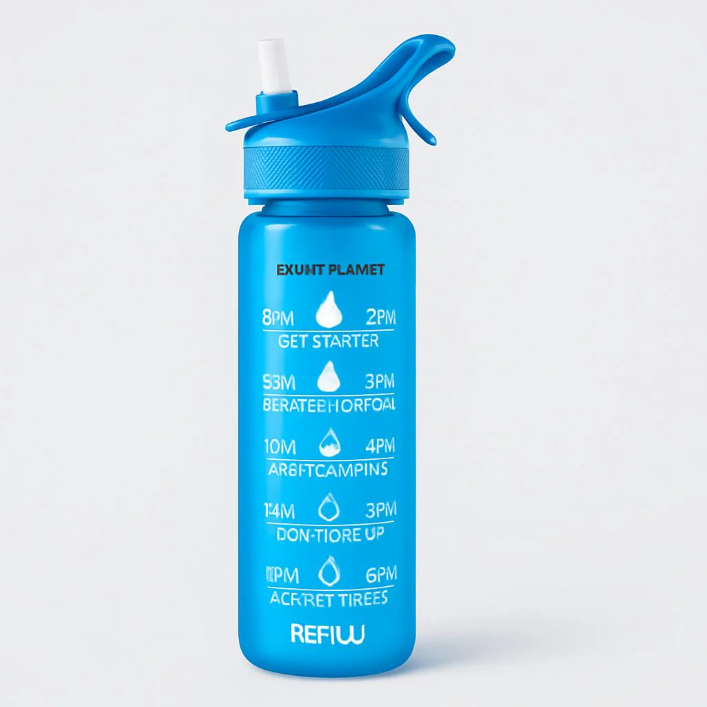 EcoBounce Hydration Bottle with Straw & Scrub Cover - Image 13
