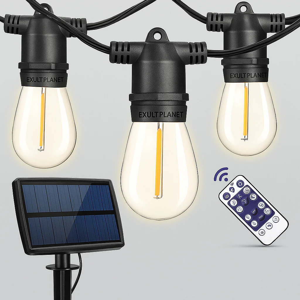 Solar-Powered Teardrop String Lights for Eco-Friendly Outdoor Ambiance
