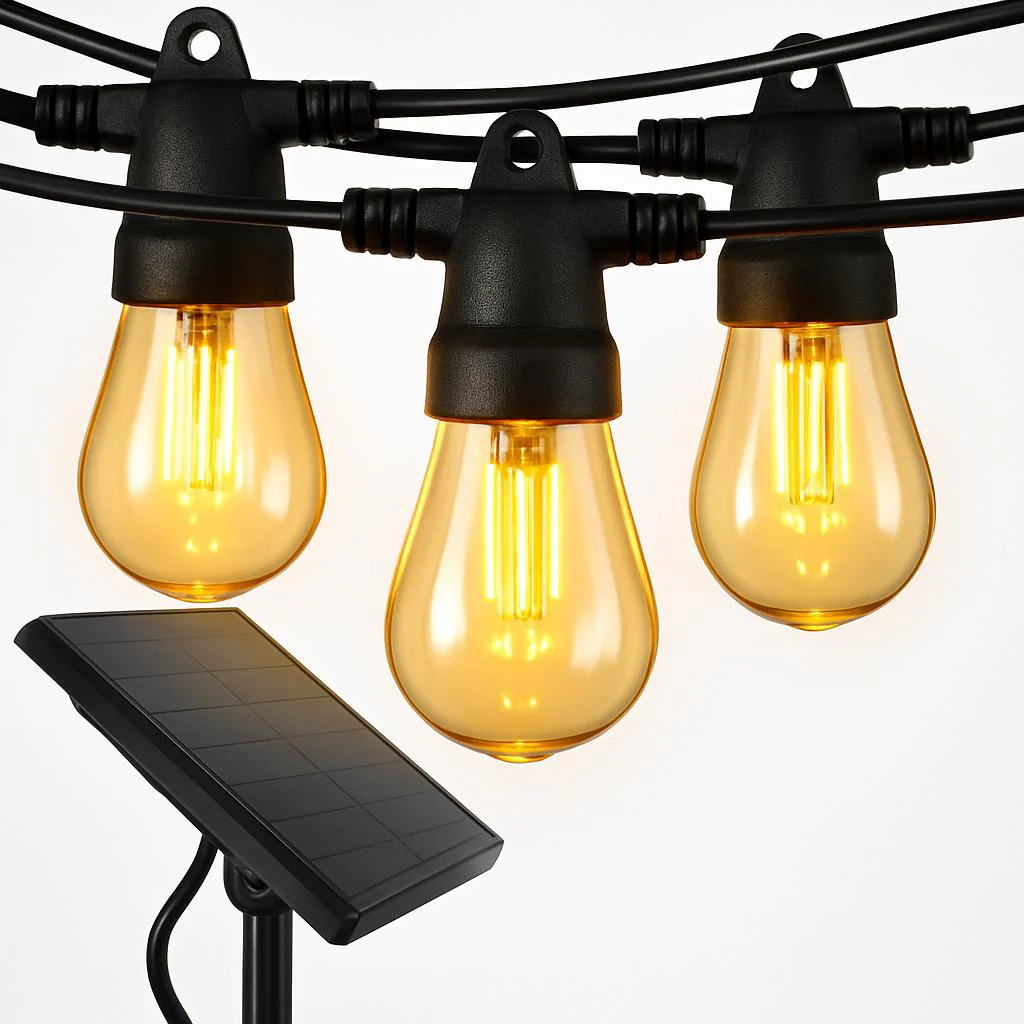 Solar-Powered Teardrop String Lights for Eco-Friendly Outdoor Ambiance - Image 2